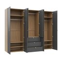 Ver imagem 5 de Guarda-Roupa 3 Módulos 6 Portas 9 Prateleiras 3 Gavetas Frame CabeCasa MadeiraOriginals