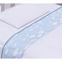 Ver imagem 3 de Lençol de Berço para Bebe Menino Azul 3 Peças Algodão Safari Animais:azul Nuvem