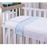 Lençol de Berço para Bebe Menino Azul 3 Peças Algodão Safari Animais:azul Nuvem - 2