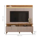 Ver imagem 4 de Conjunto Painel com Prateleira e Rack 2 Portas e Pés Palito
