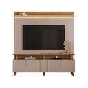 Ver imagem 2 de Conjunto Painel com Prateleira e Rack 2 Portas e Pés Palito