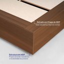 Ver imagem 7 de Cama Queen/Casal com Cabeceira e Mesas de Cabeceira Seringal LED CabeCasa MadeiraOriginals Marrom
