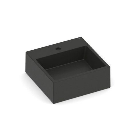 Cuba de Apoio 420x420 Valvula Oculta 7/8 com Mesa Basic Q4 Onix/ Noir/noite