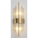 Ver imagem 1 de Arandela Metal Bronze e Vidro Transparente A59xl20xp10cm 2xe14 Sindora