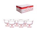 Ver imagem 2 de Cj.6 Taças Sobremesa em Vidro Peach Rosa 410ml Hauskraft