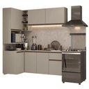 Ver imagem 3 de Armário de Cozinha Completa de Canto 265 Cm Suspensa Crema Nice Madesa 06