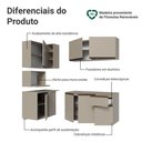 Ver imagem 5 de Armário de Cozinha Completa de Canto 265 Cm Suspensa Crema Nice Madesa 06