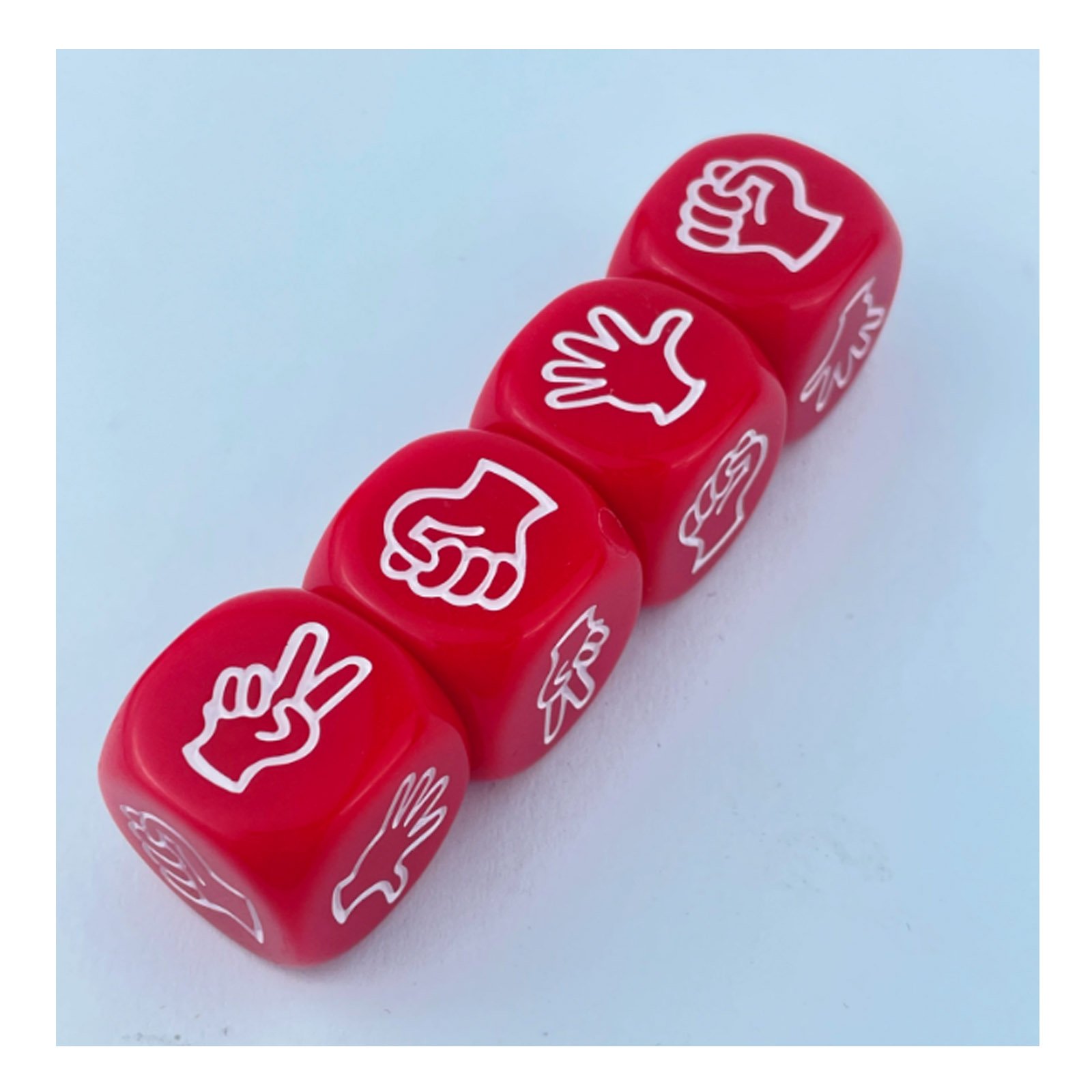 Kit 4 Jogos de Dados Coloridos Linguagem Das Mãos para Jogos de Tabuleiro Coleção Tea & Amor Dado004 - 3