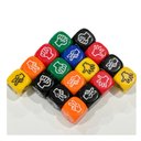 Ver imagem 4 de Kit 4 Jogos de Dados Coloridos Linguagem Das Mãos para Jogos de Tabuleiro Coleção Tea & Amor Dado004