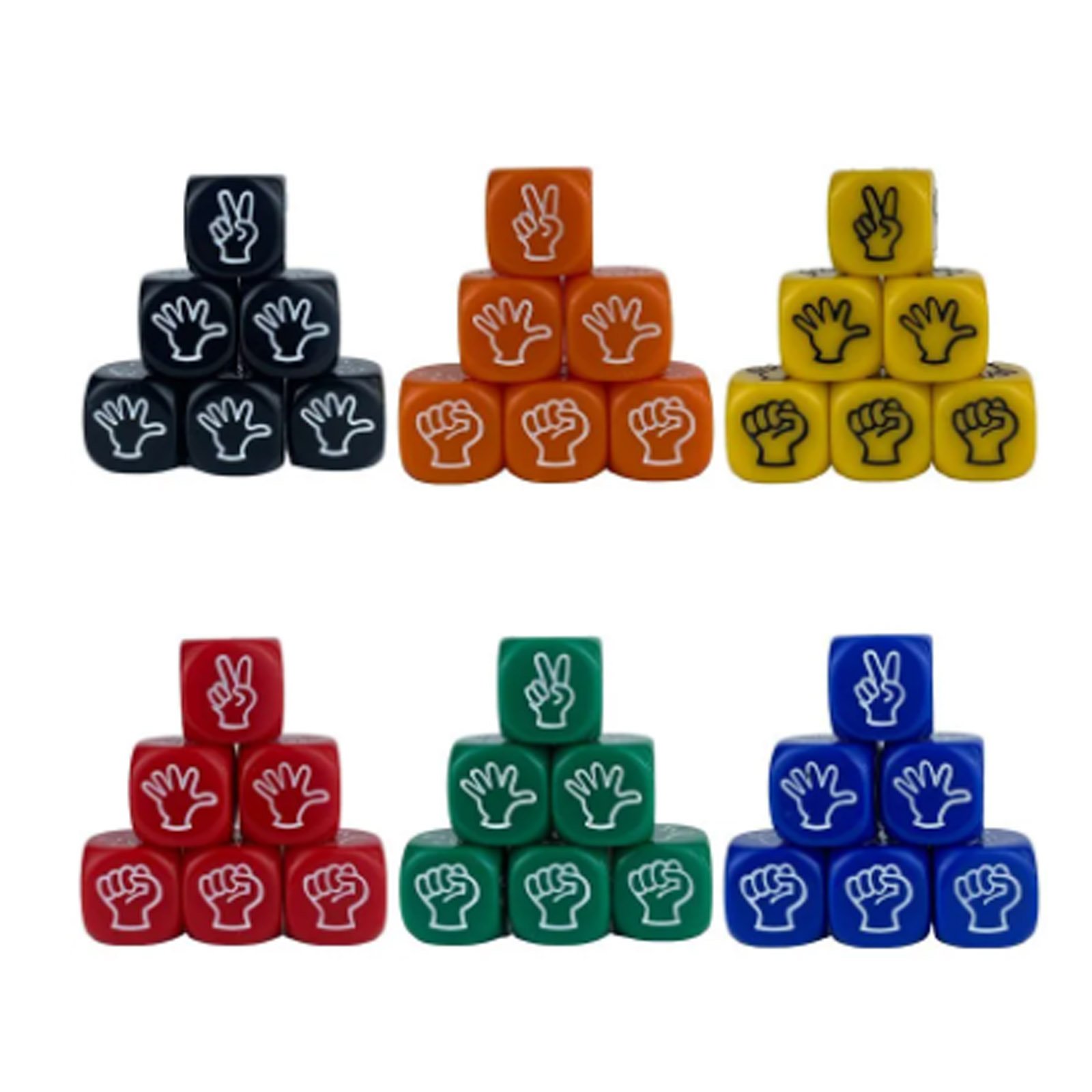 Kit 4 Jogos de Dados Coloridos Linguagem Das Mãos para Jogos de Tabuleiro Coleção Tea & Amor Dado004 - 1