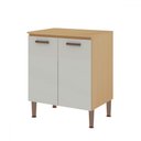 Ver imagem 1 de Balcão de Cozinha 70cm 2 Portas Freijo/white Laca Brilho - Genialflex