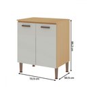 Ver imagem 3 de Balcão de Cozinha 70cm 2 Portas Freijo/white Laca Brilho - Genialflex