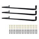 Ver imagem 1 de Kit 3 Araras Cabideiros de Parede 80cm Fixos Aço Reforçado Loja Quarto Closet Casa Estilo Moderno