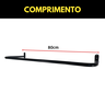 Kit 3 Araras Cabideiros de Parede 80cm Fixos Aço Reforçado Loja Quarto Closet Casa Estilo Moderno - 4