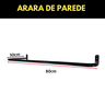 Kit 3 Araras Cabideiros de Parede 80cm Fixos Aço Reforçado Loja Quarto Closet Casa Estilo Moderno - 3
