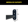 Kit 3 Araras Cabideiros de Parede 80cm Fixos Aço Reforçado Loja Quarto Closet Casa Estilo Moderno - 5