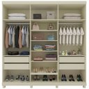 Ver imagem 5 de Guarda Roupa Casal 6 Portas 4 Gavetas 230cm com LED