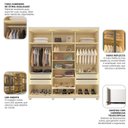 Ver mais imagens de Guarda Roupa Casal 6 Portas 4 Gavetas 230cm com LED