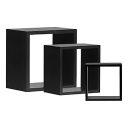 Kit 03 Nichos Mdf - Decoração - Quarto- Sala Cozinha- banheiro:preto - 1