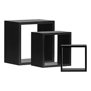Kit 03 Nichos Mdf - Decoração - Quarto- Sala Cozinha- banheiro:preto