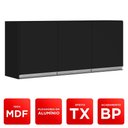 Ver imagem 5 de Conjunto de Armários Aéreo Cozinha Planejada Lux 120cm e 70cm 100% Mdf Preto Tx Fosco - Desk