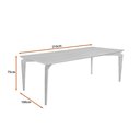 Ver imagem 3 de Mesa de Jantar Retangular 210x100cm Gosty Madeira Liptus Castanho Claro - Sallar Home