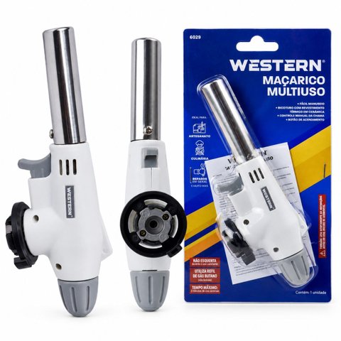 Maçarico Multiuso Western 16,3cm com Acendimento Manual