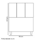 Ver imagem 4 de Cabeceira Decorativa Classic para Cama de Solteiro 90 Cm Suede Cores