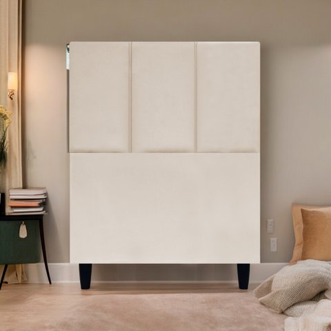 Cabeceira Decorativa Classic para Cama de Solteiro 90 Cm Suede Cores
