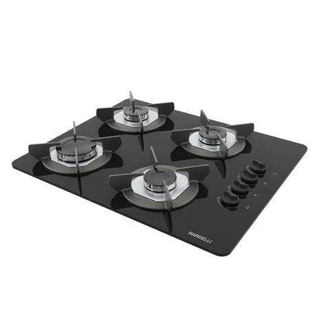 Fogão Cooktop Elétrico com 4 Bocas Mesa em Vidro Safe Nardelli