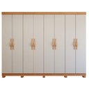 Ver imagem 2 de Guarda-Roupa Casal 8 Portas 6 Gavetas com Pés MDF 236cm Serenata Marrom Amêndoa Clean/Off White