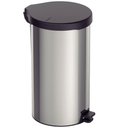 Ver imagem 1 de Lixeira Redonda com Pedal 20l Tramontina New Aço Inox Polido para Banheiro Cozinha Escritório