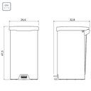 Ver imagem 3 de Lixeira Redonda com Pedal 20l Tramontina New Aço Inox Polido para Banheiro Cozinha Escritório