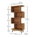 Ver imagem 3 de Estante para Quarto Ravelle Espresso Móveis Marrom/Nogal