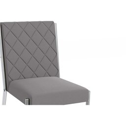 Kit 2 Cadeiras Sala Jantar Toronto 2c127 Aço 2 Uni Cromado/cinza A050 Suede Veludo - Kappesberg - 3 Kit 2 Cadeiras Sala Jantar Toronto 2c127 Aço 2 Uni Cromado/cinza A050 Suede Veludo - Kappesberg - 3