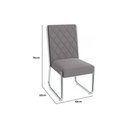 Ver imagem 2 de Kit 2 Cadeiras Sala Jantar Toronto 2c127 Aço 2 Uni Cromado/cinza A050 Suede Veludo - Kappesberg