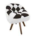 Ver imagem 2 de Poltrona Paloma Escritório Sala Giratória Madeira Suede Branco e Suede Marrom - Dominic Decor