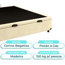 Ver imagem 2 de Cama Box Bau Viuvo Blindado Nature Begetiza 128x188