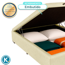 Ver imagem 3 de Cama Box Bau Viuvo Blindado Nature Begetiza 128x188