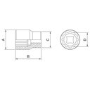 Ver imagem 2 de Soquete Estriado em Aço Cromo Vanádio 29 Mm - Encaixe 3/4" Tramontina