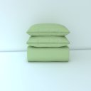 Ver imagem 2 de Cobre Leito Queen 3 Peças Malha Lisa 100% Algodão Zono Enxovais Verde Nostalgia