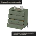 Ver imagem 4 de Cômoda 4 Gavetas com Pintura UV e Pés em Metal 95x89x45cm Jade