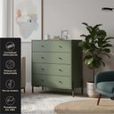 Ver imagem 3 de Cômoda 4 Gavetas com Pintura UV e Pés em Metal 95x89x45cm Jade