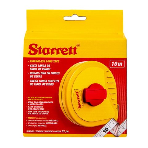 Trena Longa de Arco Fechado com Fita de Fibra de Vidro 10 Metros - KTS638-10m - Starrett