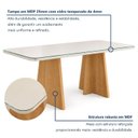 Ver imagem 5 de Conjunto Sala de Jantar 8 Lugares Retangular Tampo Vidro/MDF 200x90cm Mesa Lyra e Cadeiras Carol