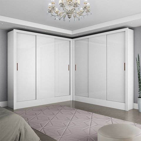 Closet Casal Duplo Dubai 6 Portas 6 Gavetas