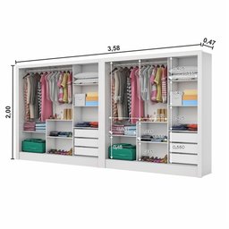 Closet Casal Duplo Dubai 6 Portas 6 Gavetas - 5