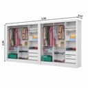 Ver imagem 5 de Closet Casal Duplo Dubai 6 Portas 6 Gavetas