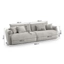 Ver imagem 3 de Sofá 2 Lugares 260cm Comfy CabeCasa MadeiraOriginals Cinza Mescla