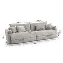 Ver imagem 3 de Sofá 2 Lugares 260cm Comfy CabeCasa MadeiraOriginals Cinza Mescla